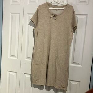 Casual Tan Short Sleeve Dress